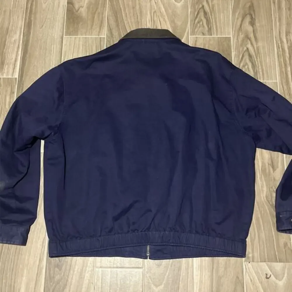 Polo By Ralph Lauren Mens Size 2XL Navy Bomber Jacket Corduroy Collar Cotton‎ - Picture 10 of 13